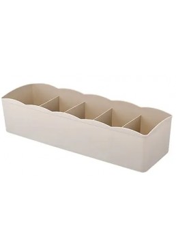 Органайзер для мелочей 5 отделений Elif Plastic 9*27*7см, цвет микс